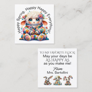 Lente Pasen Handout - Zie terug! Vierkante Visitekaartje