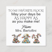 Lente Pasen Handout - Zie terug! Vierkante Visitekaartje (Achterkant)