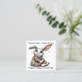 Lente Pasen Handout - Zie terug! Vierkante Visitekaartje (Staand voorkant)