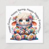 Lente Pasen Handout - Zie terug! Vierkante Visitekaartje (Voorkant)