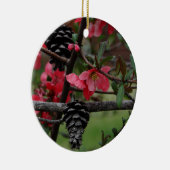 Lente/Pasen: Japonica/Lila Keramisch Ornament (Rechts)