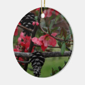 Lente/Pasen: Japonica/Lila Keramisch Ornament (Links)