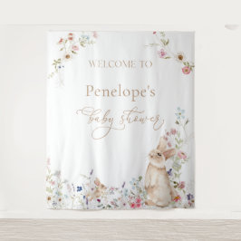 Lente Pasen Konijn Baby Shower Welkomstbord Wandkleed