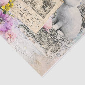 Lente Pasen: konijn, bloemen en beschilderde eiere Tissuepapier (Detail)