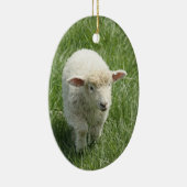 Lente/Pasen: Merkwaardige lammeren, lyrische lylet Keramisch Ornament (Rechts)