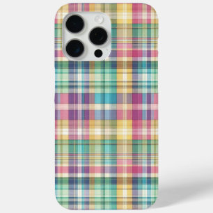 Lente/Pasen pastel plaid/tartan iPhone 15 Pro Max Hoesje