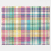 Lente/Pasen pastel plaid/tartan Fleece Deken (Voorkant (Horizontaal))