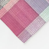Lente/Pasen pastel plaid/tartan Fleece Deken (Hoek)