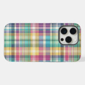 Lente/Pasen pastel plaid/tartan iPhone Hoesje (Achterkant horizontaal)