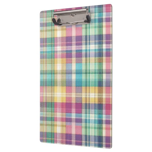 Lente/Pasen pastel plaid/tartan Klembord (Links)