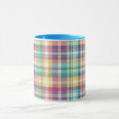 Lente/Pasen pastel plaid/tartan Mok (Midden)