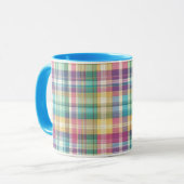 Lente/Pasen pastel plaid/tartan Mok (Voorkant links)