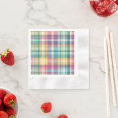 Lente/Pasen pastel plaid/tartan Servet (Insitu)