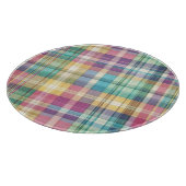 Lente/Pasen pastel plaid/tartan Snijplank (Hoek)