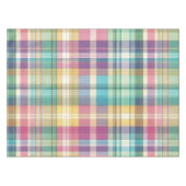 Lente/Pasen pastel plaid/tartan Tafelkleed (Voorkant (Horizontaal))
