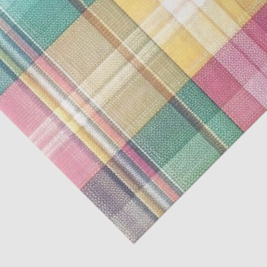 Lente/Pasen pastel plaid/tartan Tissuepapier (Detail)