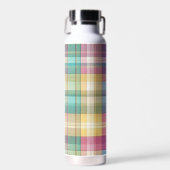 Lente/Pasen pastel plaid/tartan Waterfles (Voorkant)
