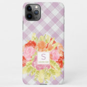 Lente Pasen Pastel Roze Gingham Controleer patroon iPhone Hoesje (Achterkant)