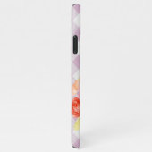 Lente Pasen Pastel Roze Gingham Controleer patroon iPhone Hoesje (Rechterkant)