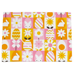 Lente Pasen Patchwork  Groot Cadeauzakje