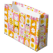 Lente Pasen Patchwork Groot Cadeauzakje (Voorkant Gekanteld)