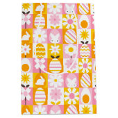 Lente Pasen Patchwork Medium Cadeauzakje (Voorkant)