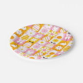 Lente Pasen Patchwork  Papieren Bordje (Gekanteld)