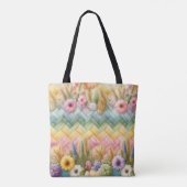 Lente Pasen Vreugde (groot patroon) Tote Bag (Achterkant)