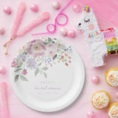 Lente Pastel Bloem Bruiloftsfeest Papieren Bordje (Feest)