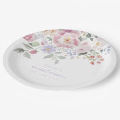 Lente Pastel Bloem Bruiloftsfeest Papieren Bordje (Gekanteld)