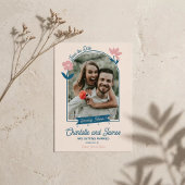 Lente Pastel Bloemblaadjes Bewaar de Datum Save The Date