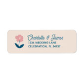 Lente Pastel Bloemblaadjes Etiket (Voorkant)