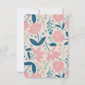 Lente Pastel Bloemblaadjes RSVP Kaart (Achterkant)