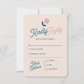 Lente Pastel Bloemblaadjes RSVP Kaart (Voorkant)
