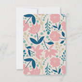 Lente Pastel Bloemblaadjes RSVP Kaart (Achterkant)