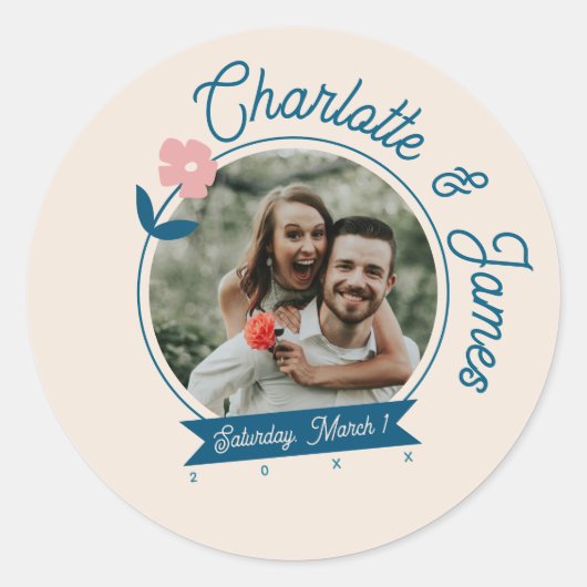 Lente Pastel Bloemblaadjes Sticker (Voorkant)