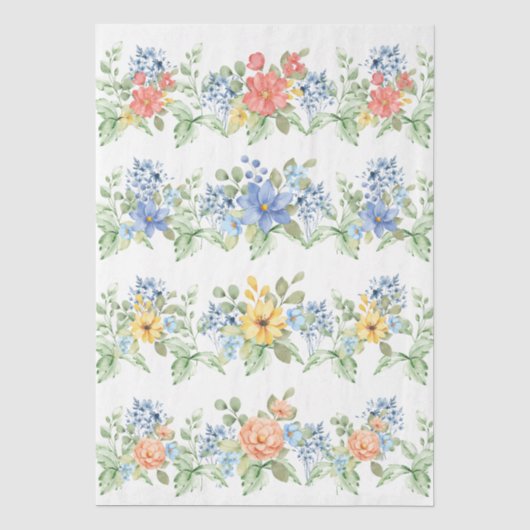 Lente Pastel Bloemen Decoupage Papier (Voorkant)