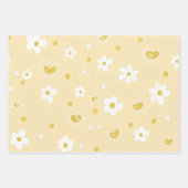 Lente Pastel Bloemen & Harten Inpakpapier Vel (Voorkant 2)