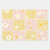 Lente Pastel Bloemen & Harten Inpakpapier Vel (Voorkant)