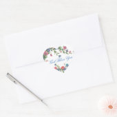 Lente Pastel Bloemen Religieus Hart Sticker (Envelop)
