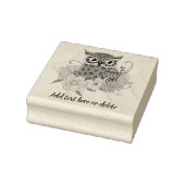 Lente Pastel Bloemen Uil Rubberstempel (Stempel)