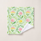 Lente Pastel Bloemmotief Bad Handdoek (Wasdoekje)