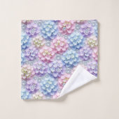 Lente Pastel Hydrangea's en Diamanten Handdoeken S (Wasdoekje)