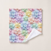 Lente Pastel Hydrangea's en Diamanten Handdoeken S (Wasdoekje)