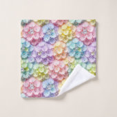 Lente Pastel Hydrangea's en Diamanten Handdoeken S (Wasdoekje)