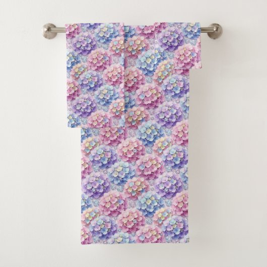 Lente Pastel Hydrangea's en Diamanten Handdoeken S (Insitu)
