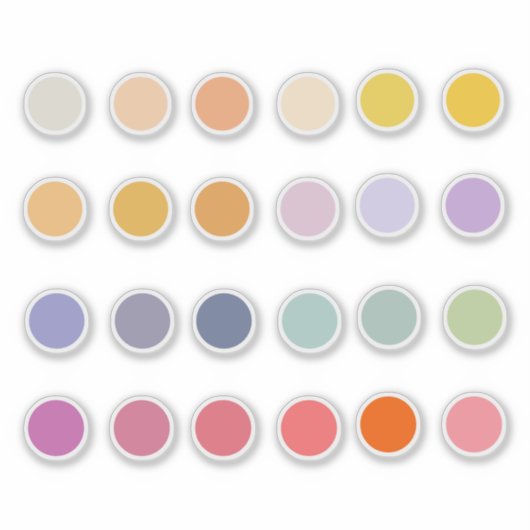 Lente Pastel Kleurenpalet Bullet Journal  Sticker (Voorkant)