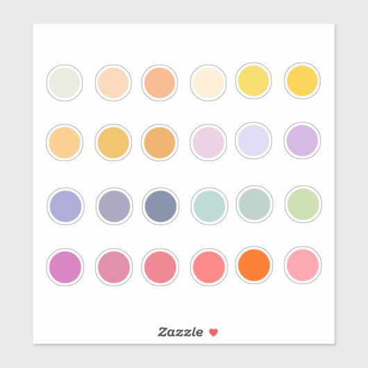 Lente Pastel Kleurenpalet Bullet Journal  Sticker (Vel)