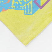 Lente Pastel Naam Collage Fleece Deken (Hoek)