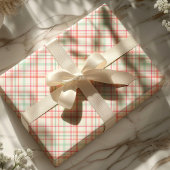 Lente Pastel Plaid Patroon Inpakpapier